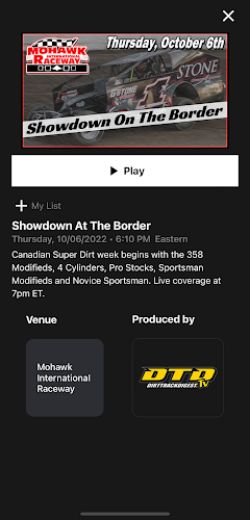Schermata Dirt Track Digest TV 3