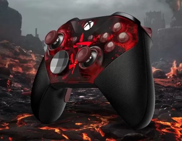 Premium Elite Series 2 controller with Doom: The Dark Ages theme