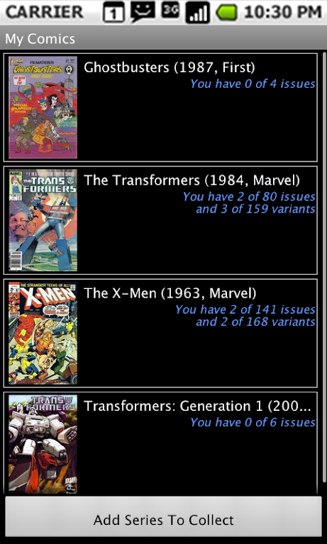 Schermata Comic Checklist Lite 1