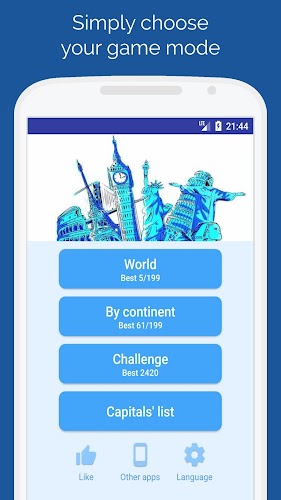 Capitals of the countries Quiz スクリーンショット 4