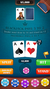 Casino BlackJack 21 Card Game 스크린샷 2