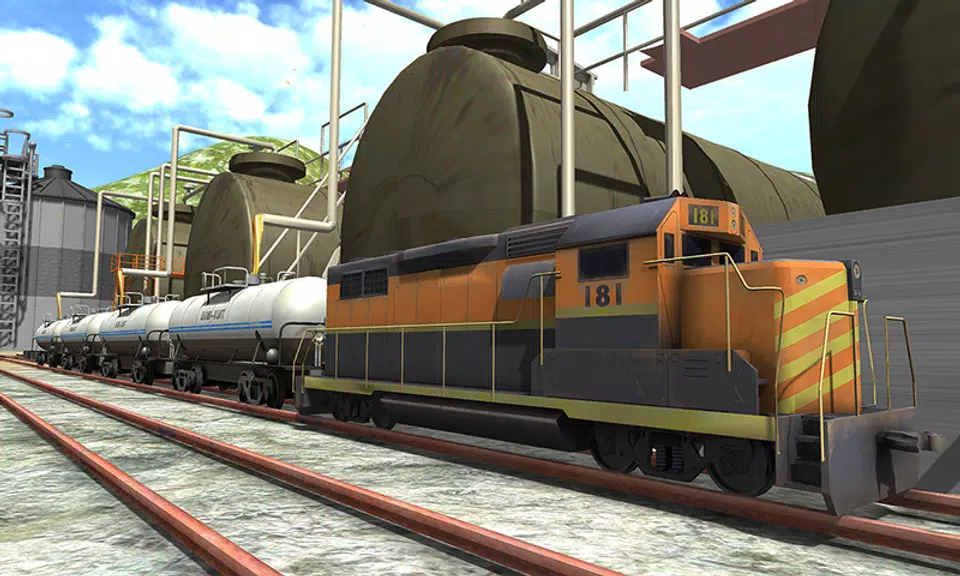 Oil Tanker Train Driving Sim Ảnh chụp màn hình 1