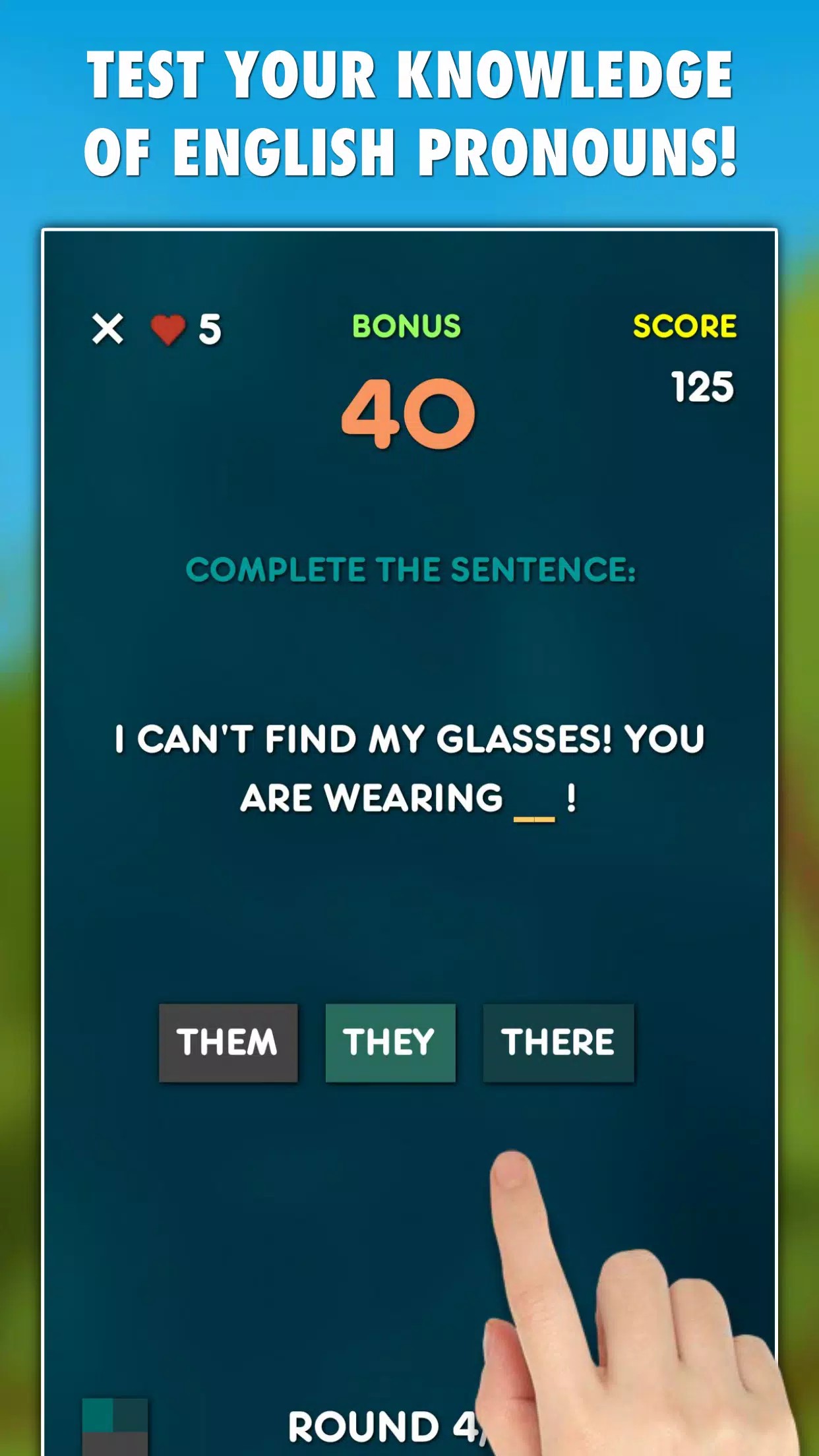 Pronouns Grammar Test ภาพหน้าจอ 1
