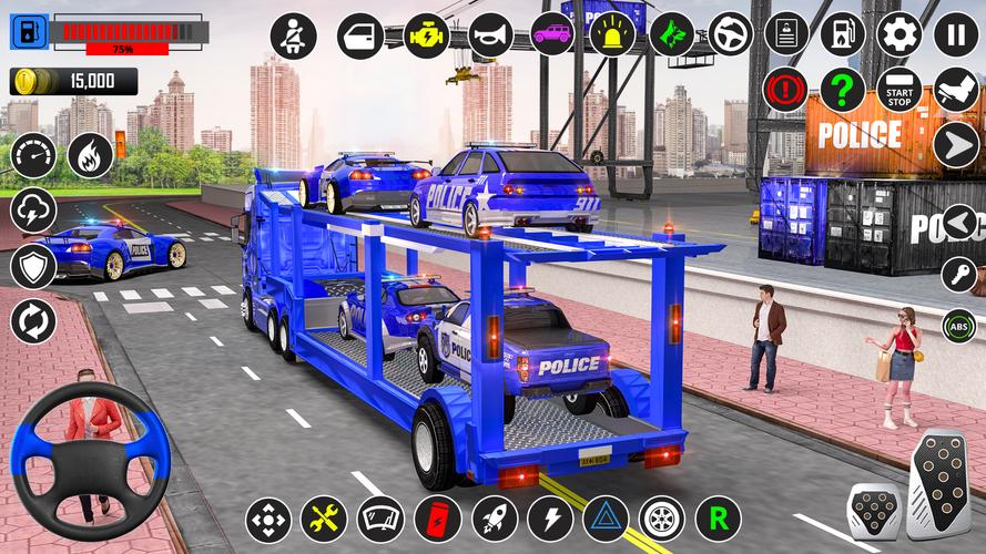 US Police-Car Transport Trucks应用截图第1张
