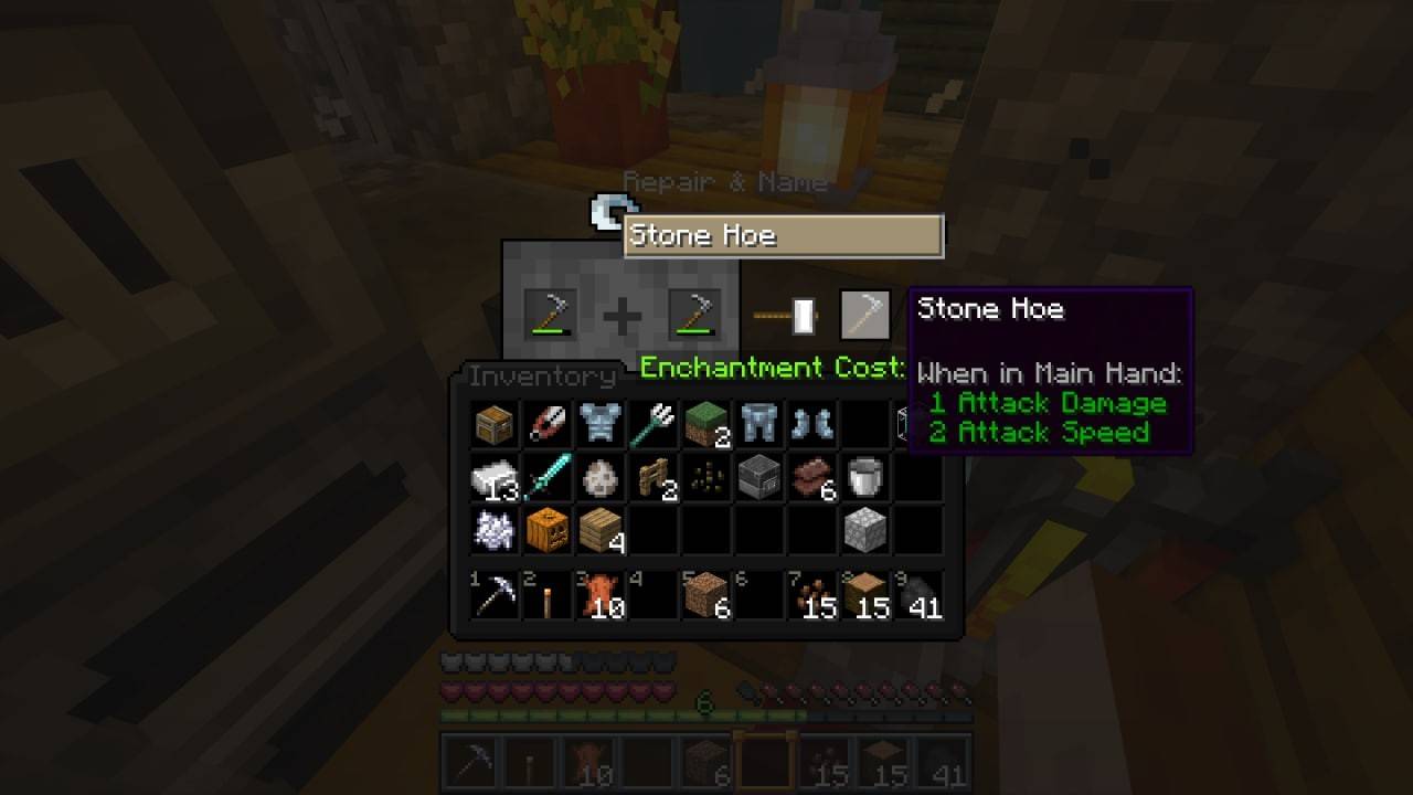 Minecraft'taki öğeleri onarın