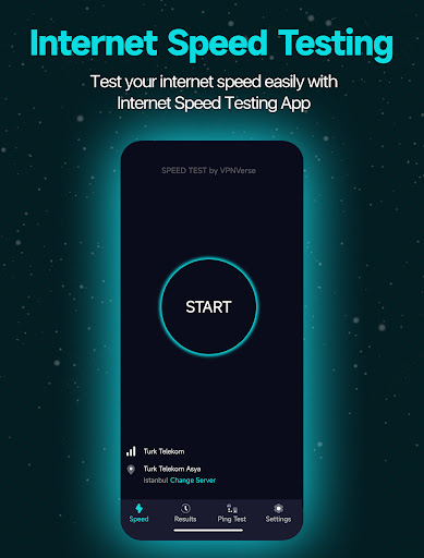Schermata Internet Speed Test - VPNVerse 1