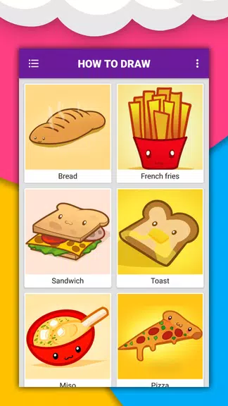 How to draw cute food by steps Tangkapan skrin 3