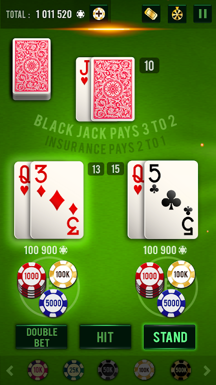 Blackjack 21 - Vegas Casino Ảnh chụp màn hình 2