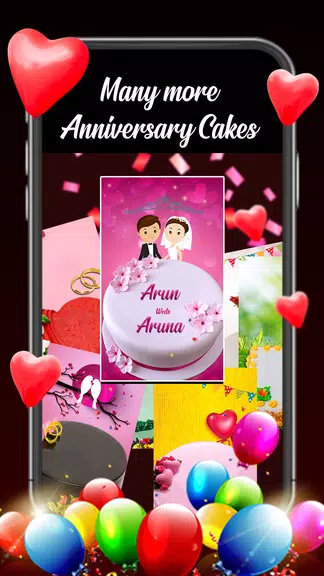 Schermata Name On Anniversary Cake 2