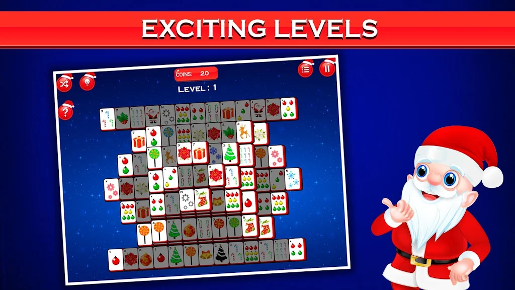 Mahjong Deluxe - Christmas Fun Ảnh chụp màn hình 1