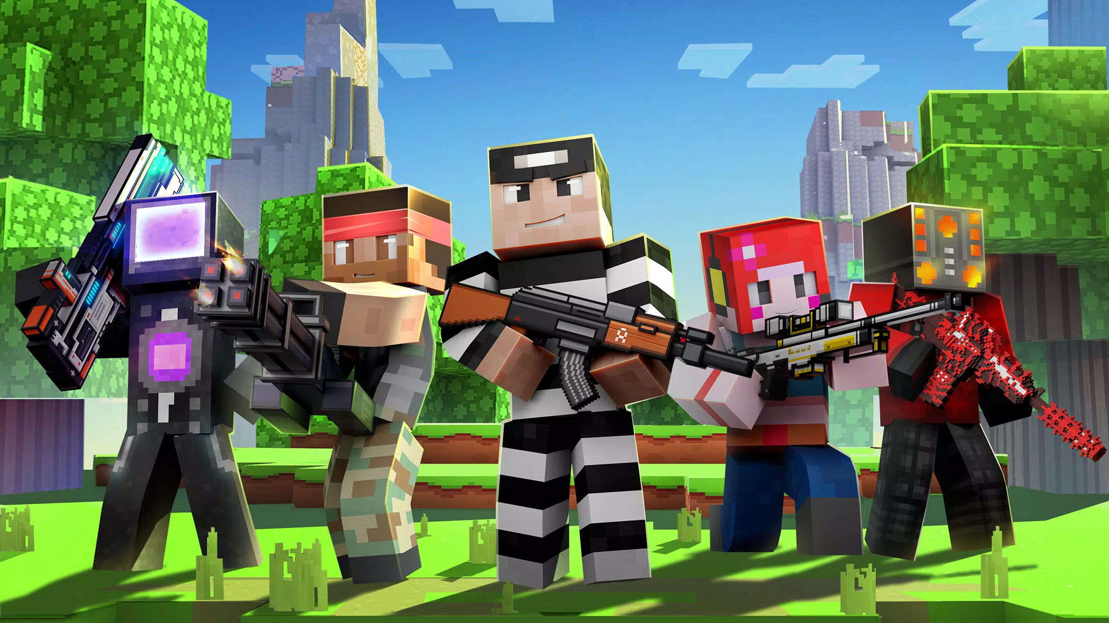Cops N Robbers:Pixel Craft Gun Tangkapan skrin 1