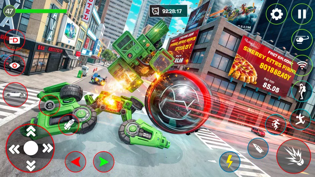 Red Ball Robot Car: Robot Game ภาพหน้าจอ 1
