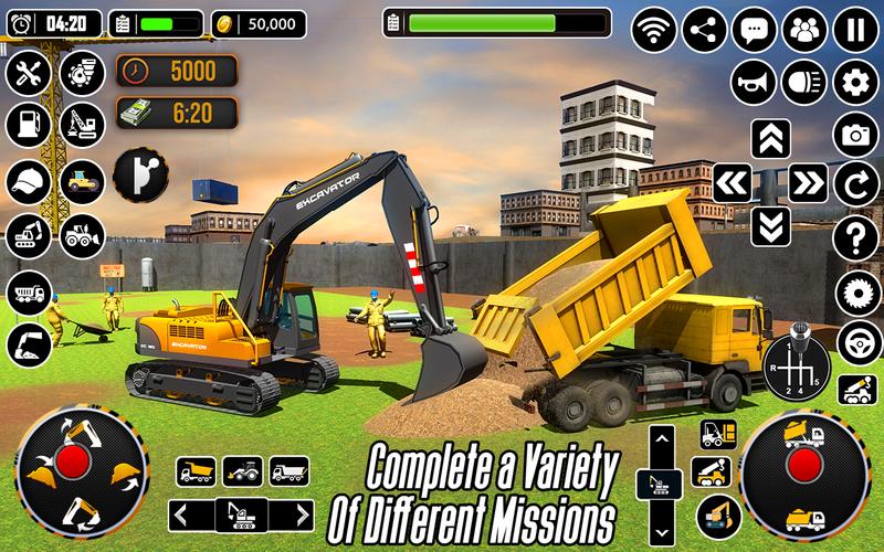 City Heavy Excavator Crane 3D Captura de pantalla 2
