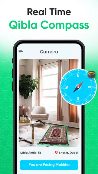 Qibla Direction: Qibla Compass スクリーンショット 1