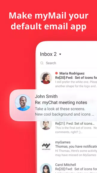 myMail 电子邮件应用: QQ 邮箱 & 谷歌邮箱应用截图第1张