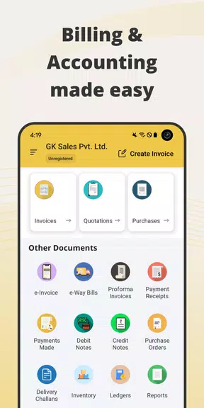 GimBooks: Invoice, Billing App Captura de pantalla 1