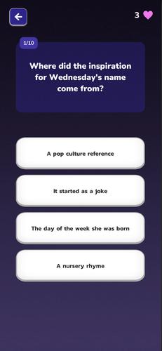Wednesday Addams Trivia应用截图第2张