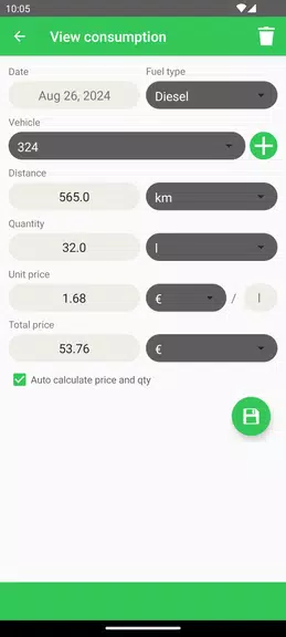 Fuel Consumption Screenshot 3