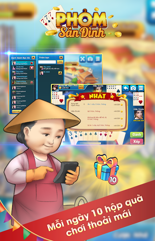 Phỏm Sân Đình - Tá Lả - Tú Lơ Khơ - Phỏm スクリーンショット 3