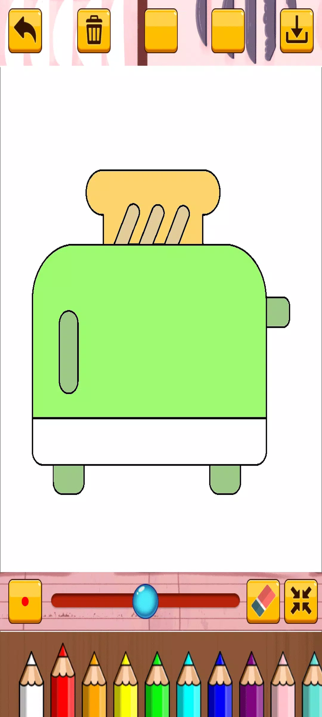 Coloring Kitchen Tools ภาพหน้าจอ 4