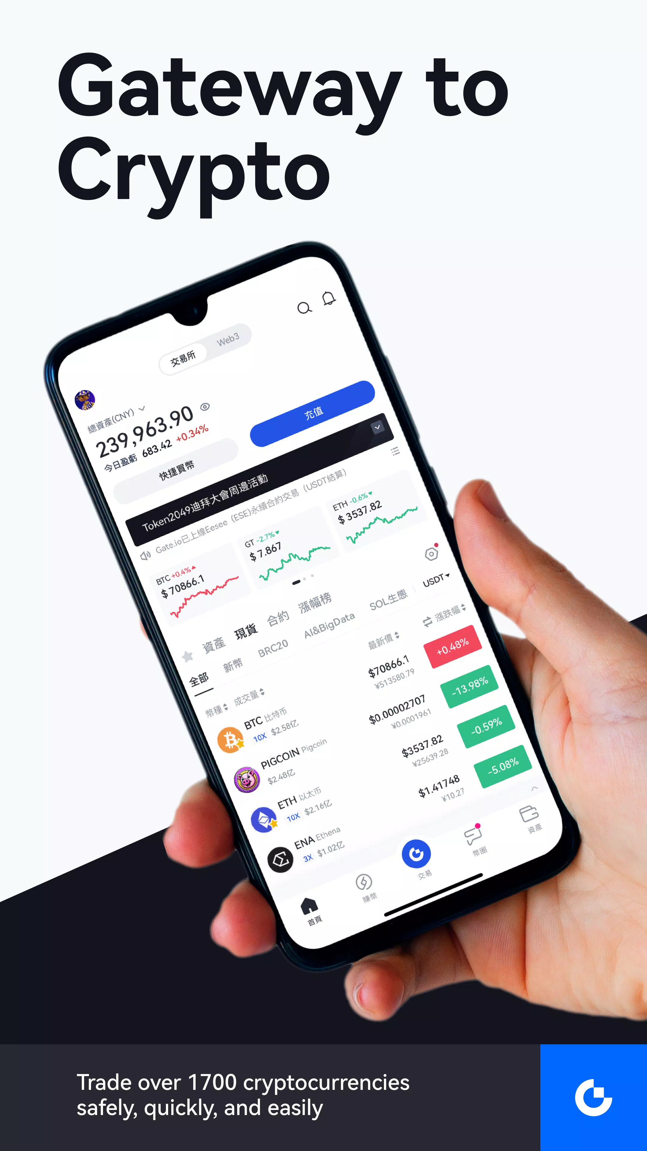 Gate.io - Bitcoin & Krypto Screenshot 1
