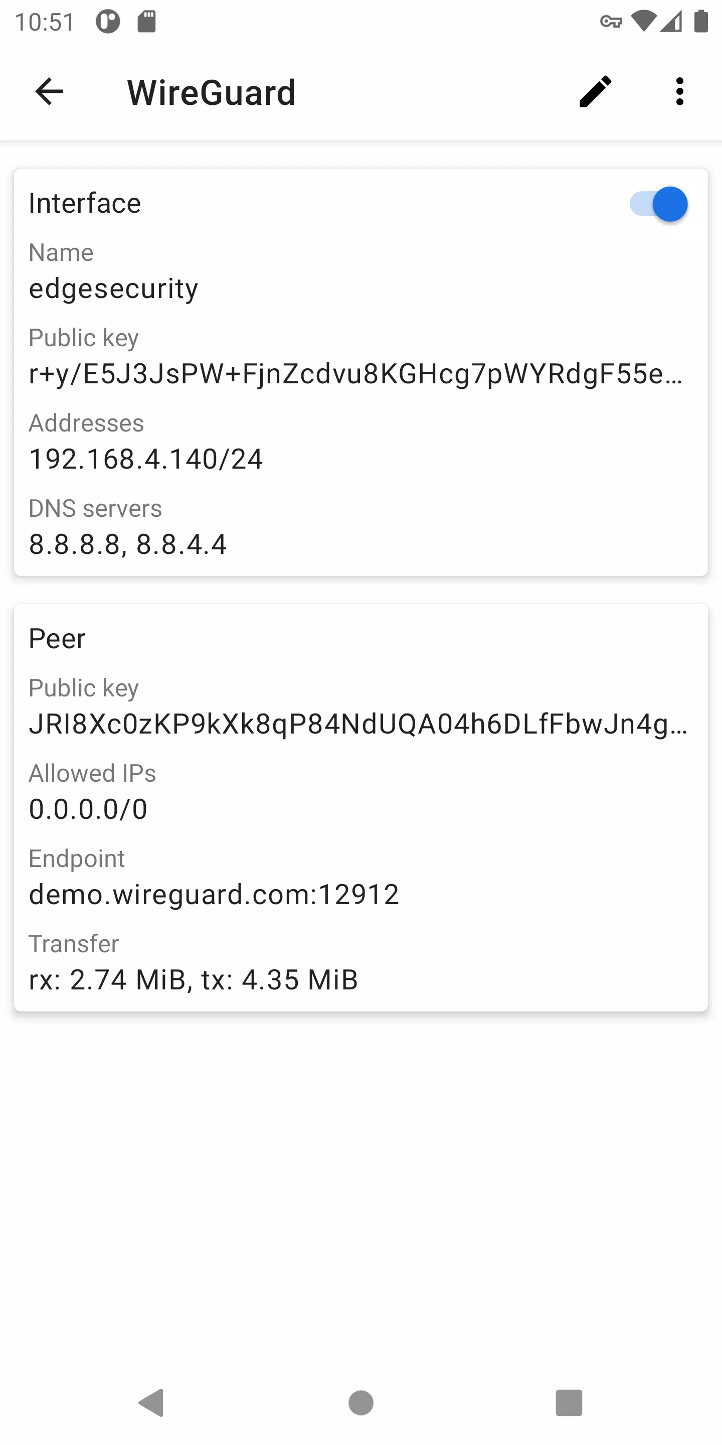 WireGuard スクリーンショット 2