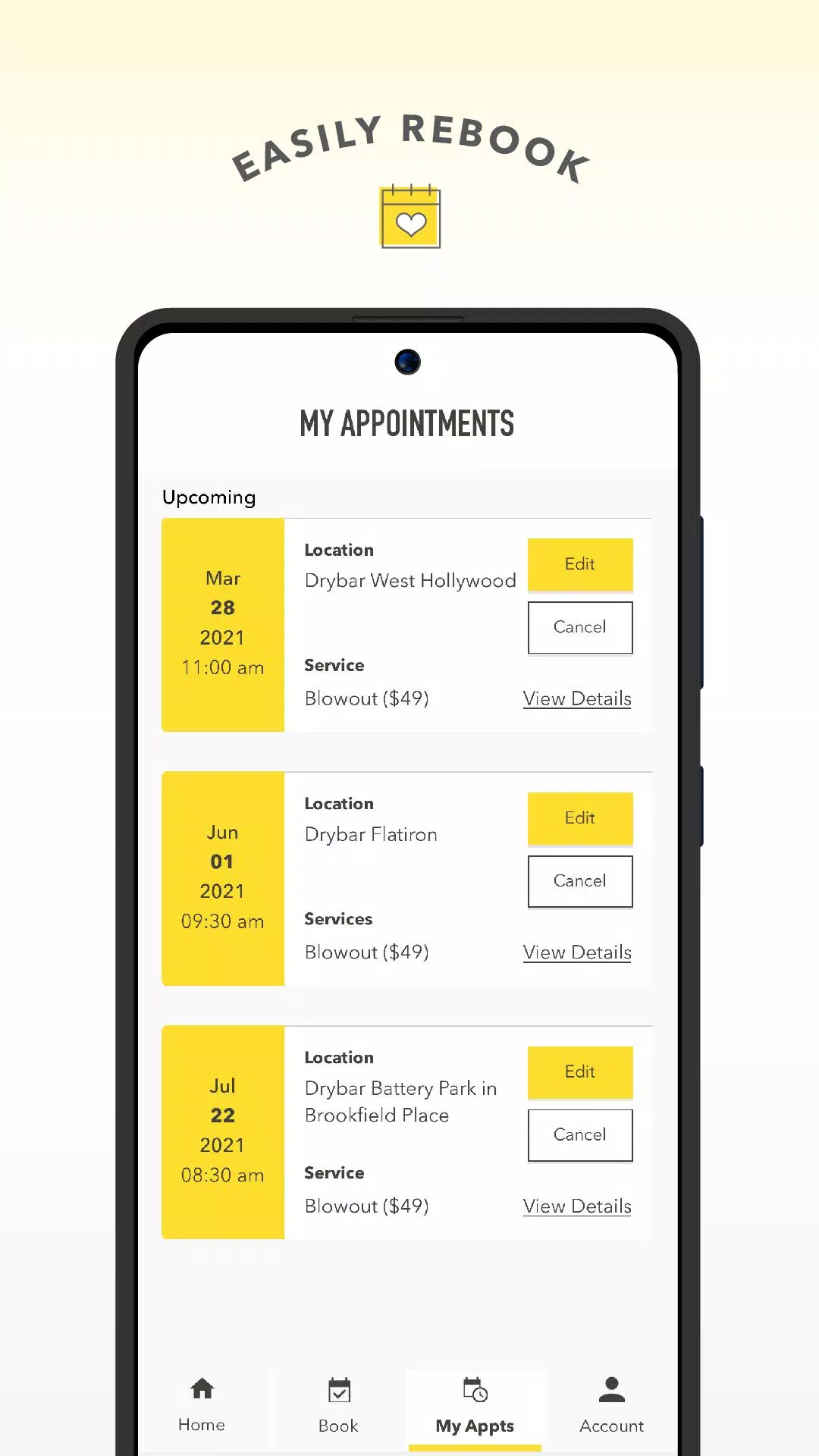 Schermata Drybar 4
