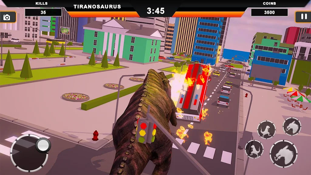 Dinosaur Rampage: Dino City Rampage Simulator Zrzut ekranu 4