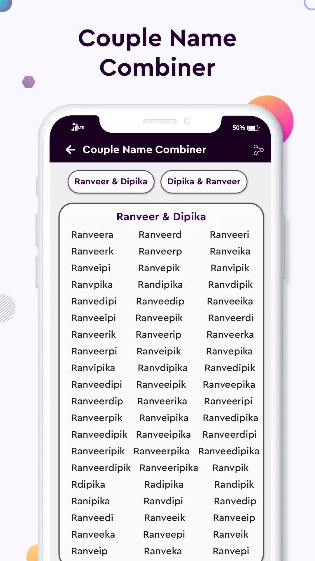 Baby name Couple Name Combiner應用截圖第4張