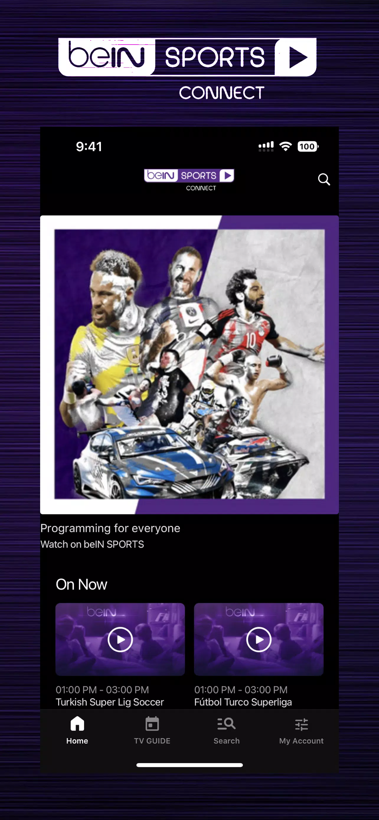 beIN SPORTS CONNECT Screenshot 1