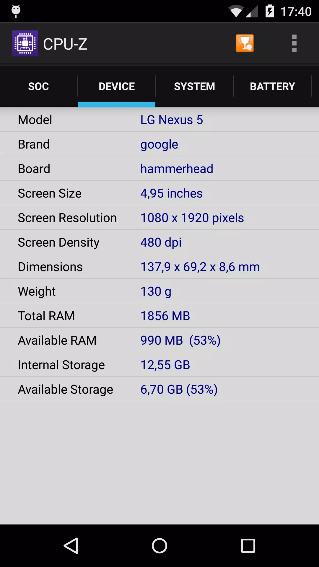 Schermata CPU-Z 2