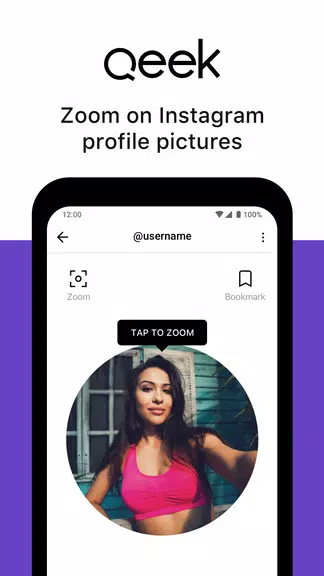 Qeek - Profile Picture Downloader for Instagram Captura de pantalla 1