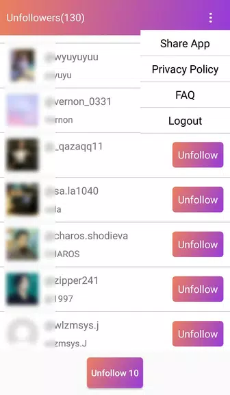 Follow Analyzer who not follow ဖန်သားပြင်ဓာတ်ပုံ 3