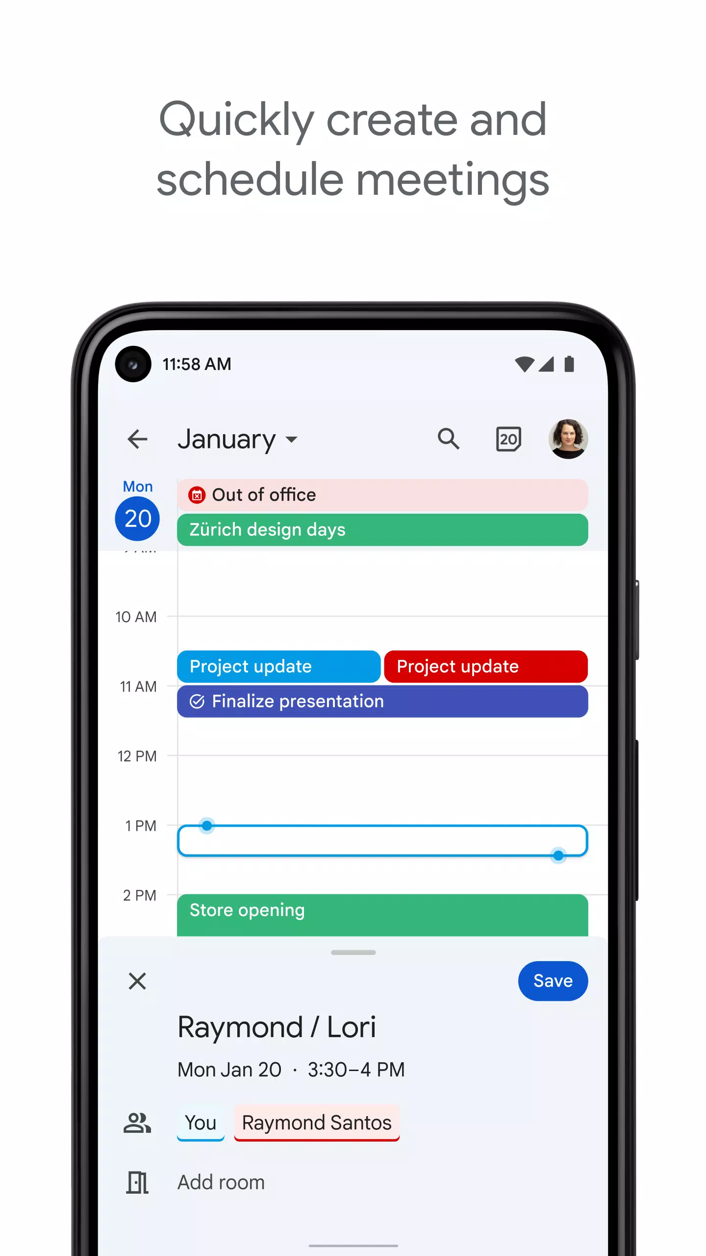 Google Calendar ภาพหน้าจอ 2