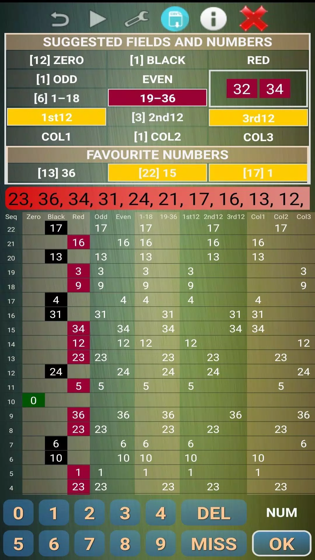Schermata Roulette Bet Counter Predictor 3