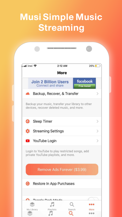 Musi : Simple Music Streaming Advice 2019 Capture d'écran 1