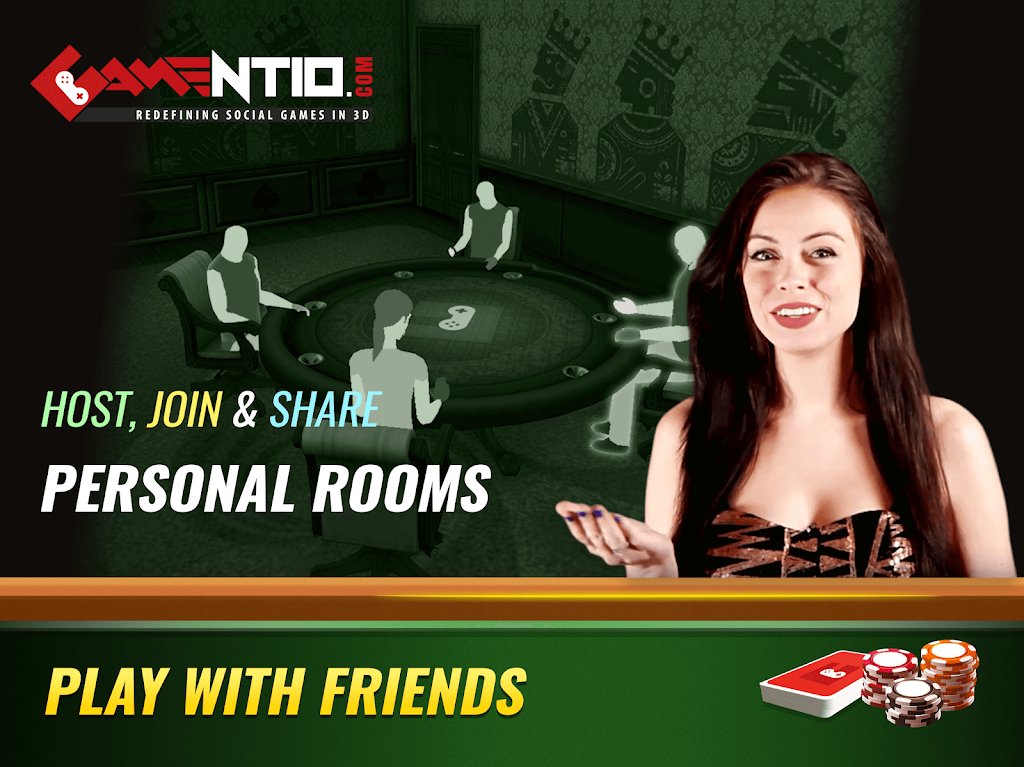 Gamentio 3D: Poker Teenpatti R Captura de tela 3