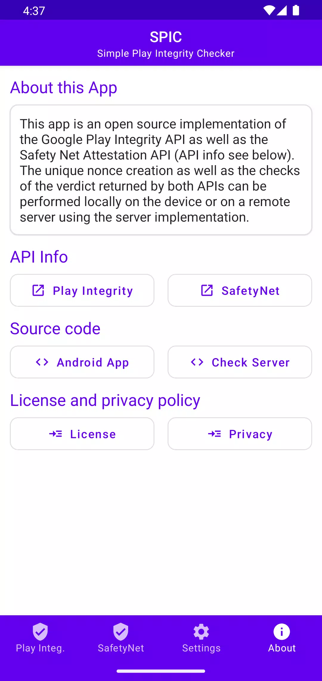 SPIC - Play Integrity Checker स्क्रीनशॉट 4