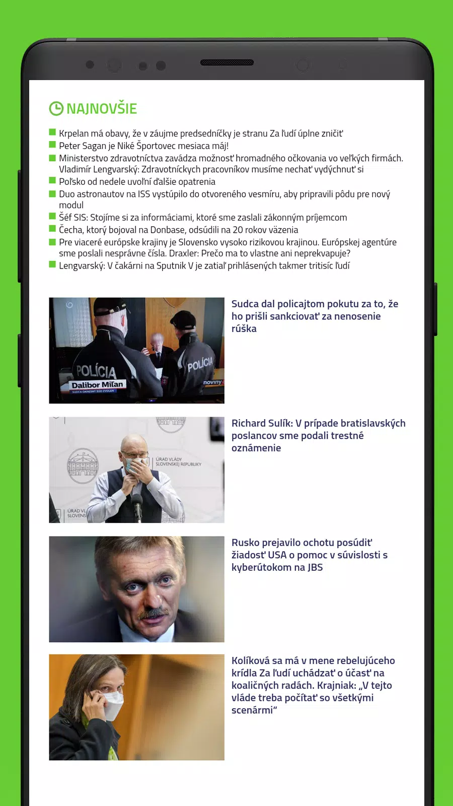 HLAVNÉ SPRÁVY应用截图第3张