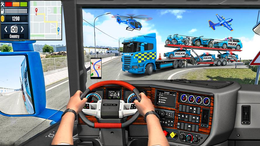 US police Cars Transport truck Screenshot 3