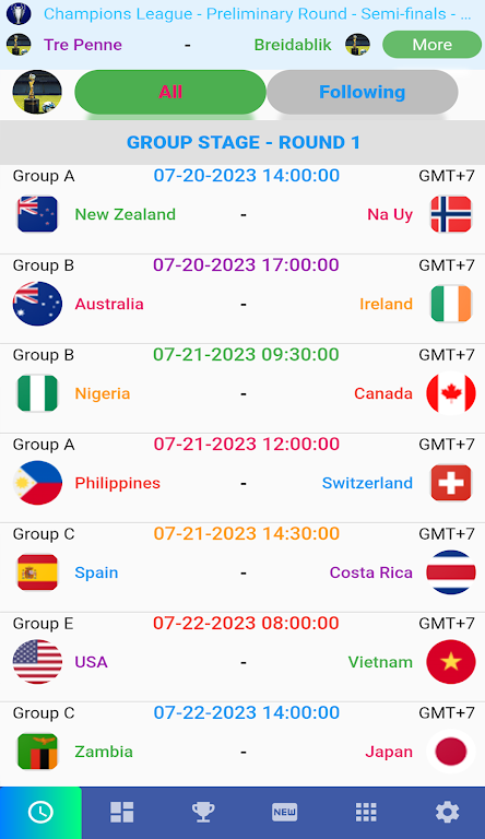 Female Cup Matches スクリーンショット 1