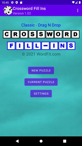 Drag-n-Drop Crossword Fill-Ins 스크린샷 1