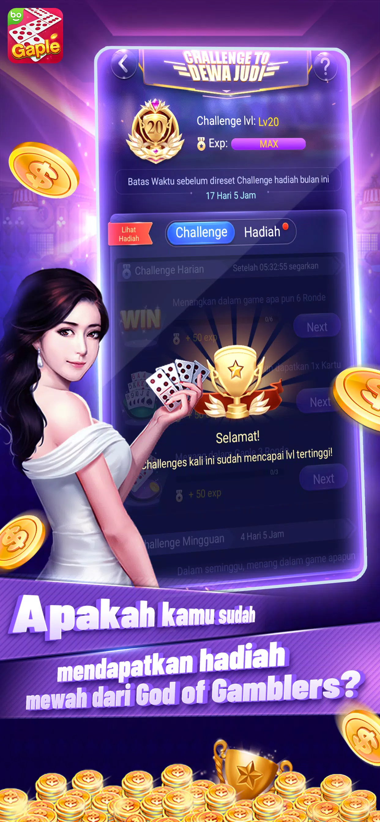 Domino Gaple Boya:Qiuqiu Capsa Скриншот 3