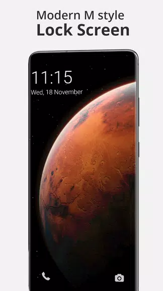 Modern Mi style Lock Screen 스크린샷 1