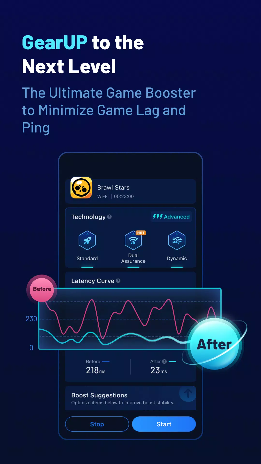 GearUP Game Booster: Lower Lag Tangkapan skrin 1