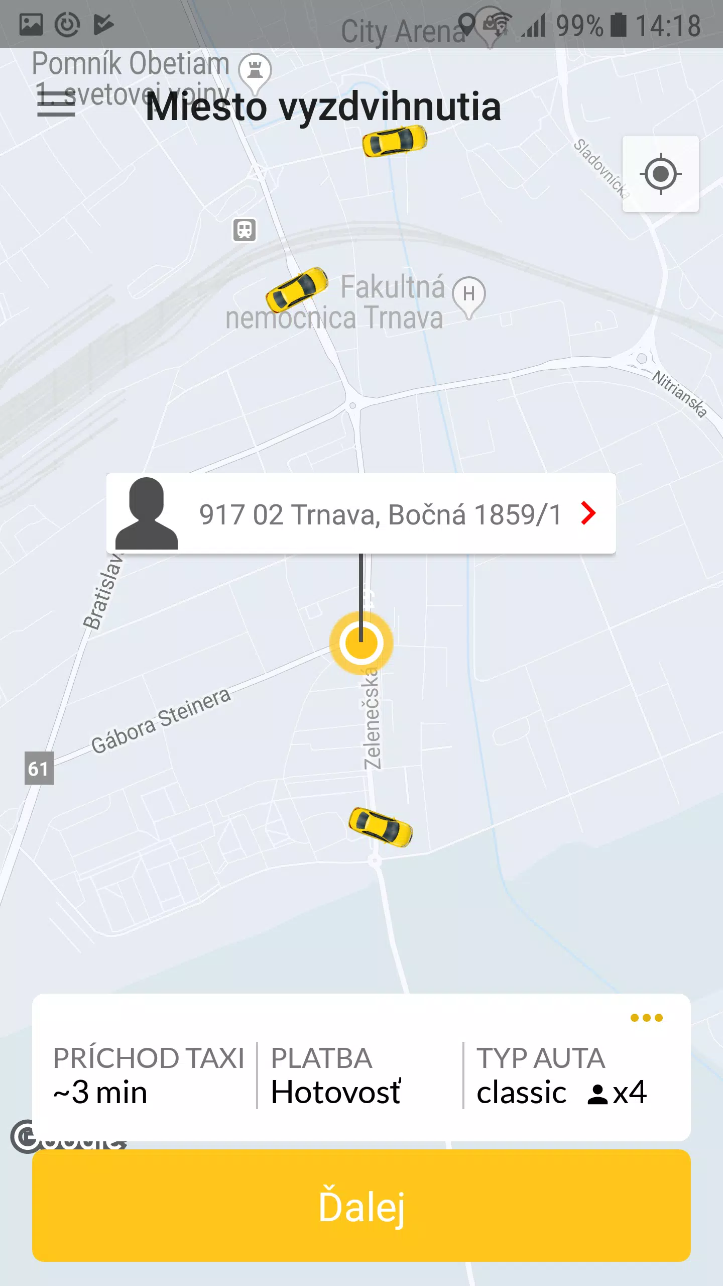 Yellow Taxi Trnava Screenshot 2