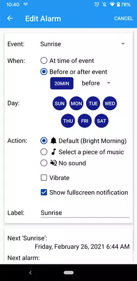 Sun Alarm 스크린샷 2