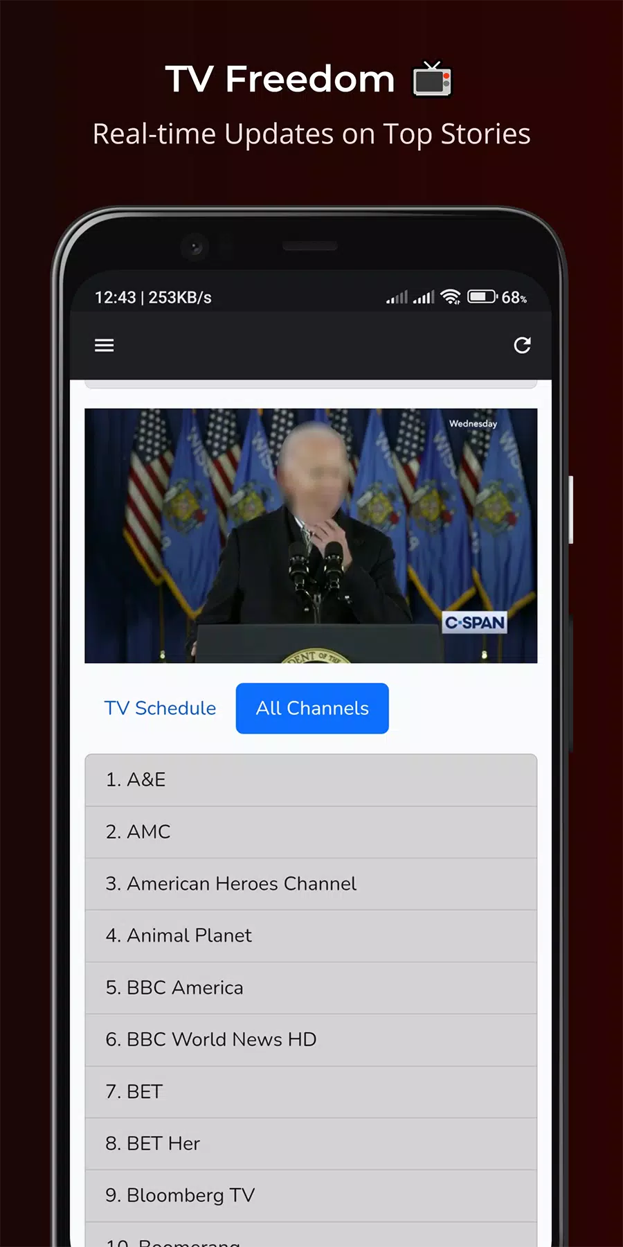 TheTVApp USA Live स्क्रीनशॉट 1