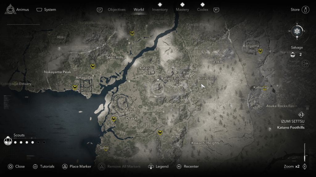 Kakurega Location Map - izumi settsu