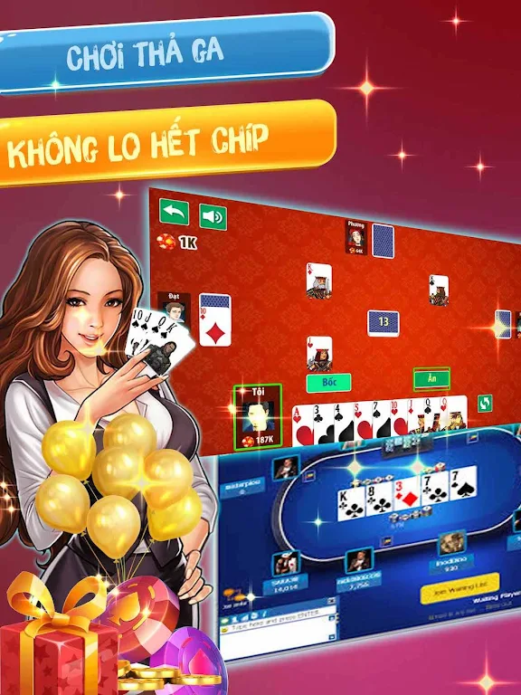 Đánh  tiến lên OFFLINE - tien len mien nam 스크린샷 3
